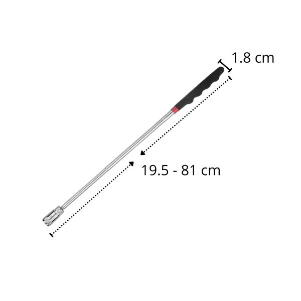 Retractable Magnetic Pickup Tool With LED Light For Dark Spaces