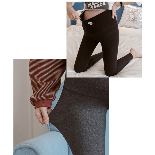 Breathable Cross Belly Maternity Leggings for Every Stage One Size Fits All
