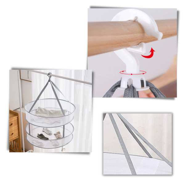 Foldable Mesh Clothes Dryer For Quick Gentle Air Drying