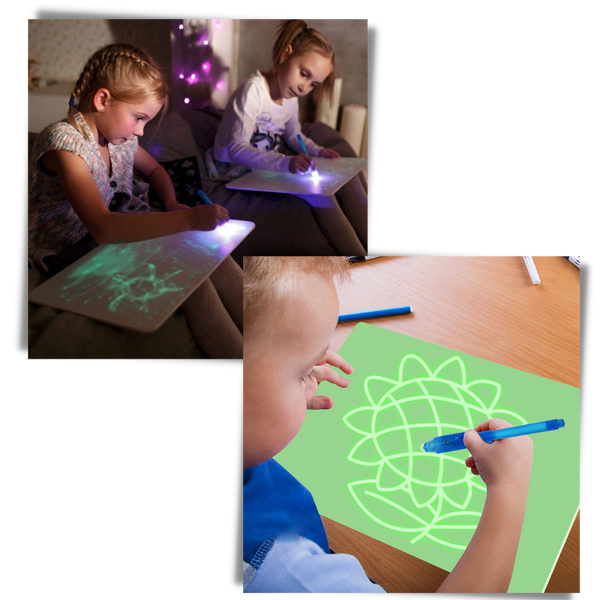 Kids Light Drawing Board Set For Creative Learning Fun Play