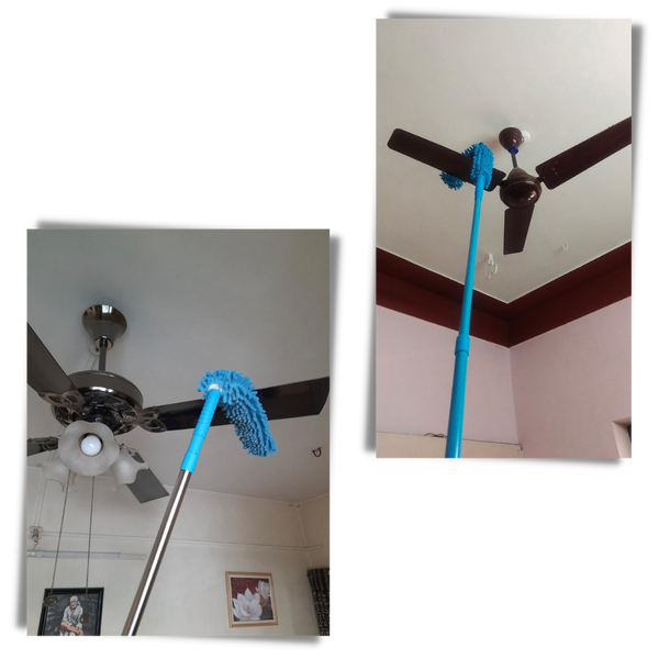 Extendable Microfiber Duster With 360 Degree Rotation For Tight Spaces