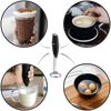 Stainless Steel Handheld Milk Frother With Stand For Creamy Latte Foam