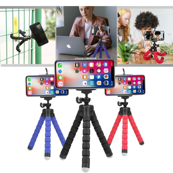 Compact Flexible Phone Tripod With Rotating Ball Head For Stable Shots