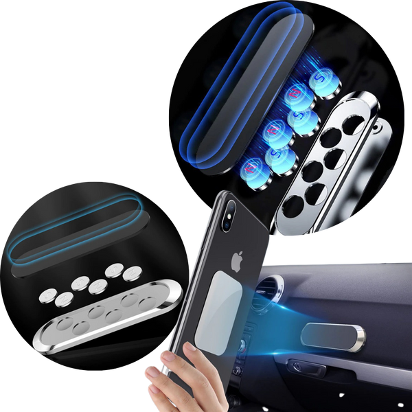 Compact Magnetic Phone Mount Delivers Secure Hands Free Use In Car Or Home