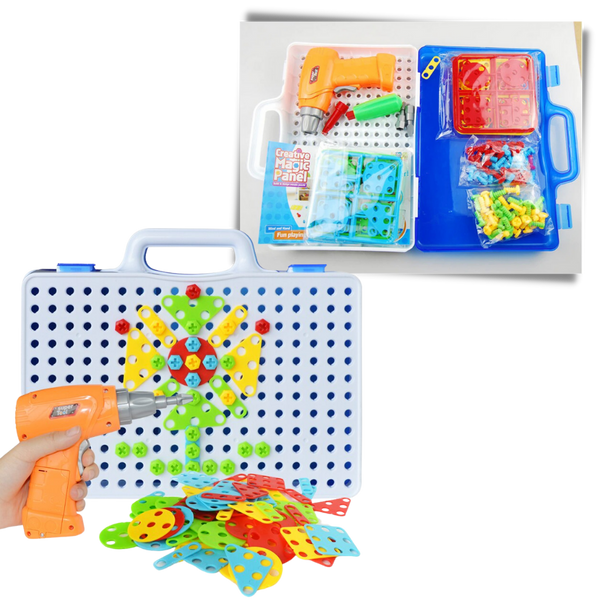 Educational Mosaic Drill Kit for Kids Enhances Color and Shape Recognition