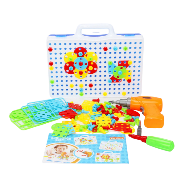 Educational Mosaic Drill Kit for Kids Enhances Color and Shape Recognition