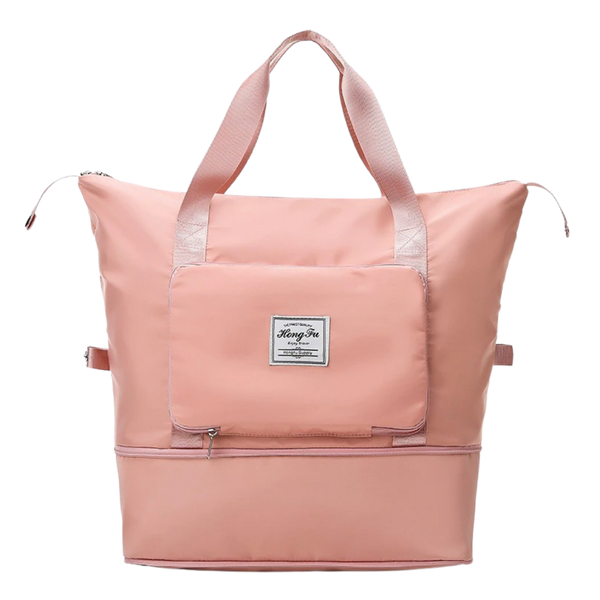 Expandable Foldable Travel Bag With Wet Dry Compartments