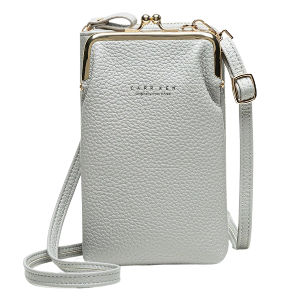 Premium Leather Crossbody Bag With Detachable Strap And Multiple Pockets