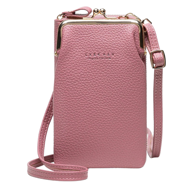 Premium Leather Crossbody Bag With Detachable Strap And Multiple Pockets