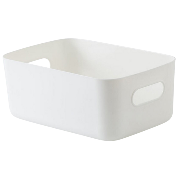 Portable Plastic Storage Basket For Makeup And Skincare Organization