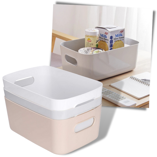Portable Plastic Storage Basket For Makeup And Skincare Organization