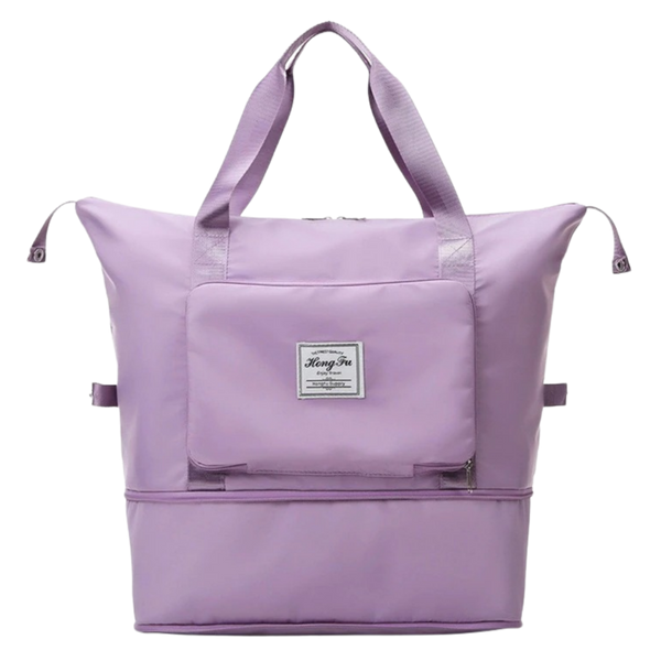Expandable Foldable Travel Bag With Wet Dry Compartments