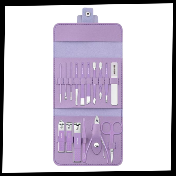 Compact Portable Manicure Kit With All In One Nail Tools For Travel