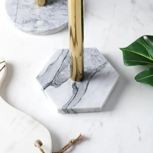 Luxury Marble Paper Towel Stand Kitchen Countertop Organizer