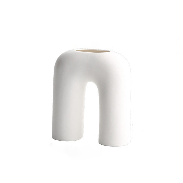 Off-White Architectural Shaped Ceramic Accents
