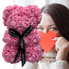 Rose Teddy Bear With Velvet Roses For A Romantic Gift Set