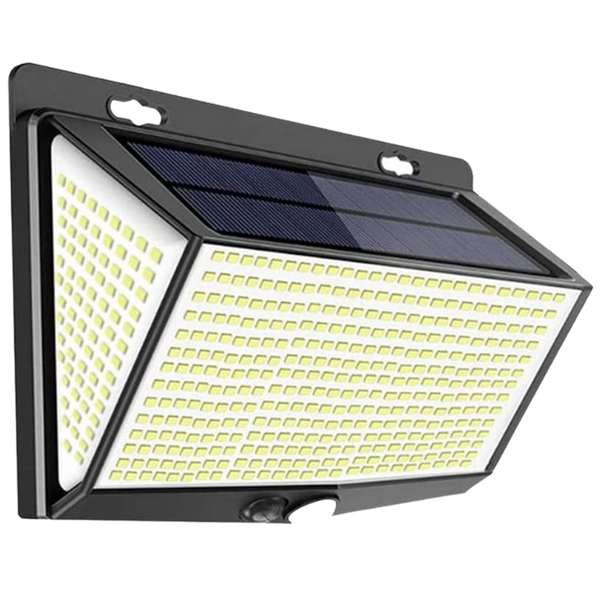 Solar Outdoor Light With Motion Sensor For Wide Angle Entrance Illumination