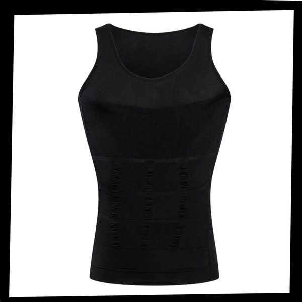 Premium Compression Undershirt For Chest And Midsection Slimming