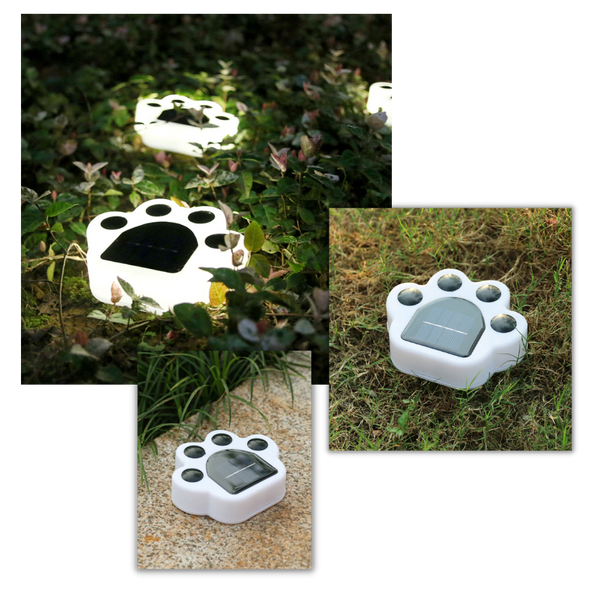 Paw Print Solar Pathway Light With Bright LED And IP65 Waterproof