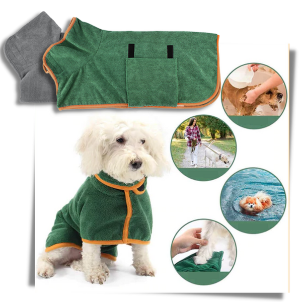 Ultra Absorbent Pet Bathrobe For Quick Drying And Comfort