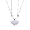 Magnetic Heart Necklace Set Matching Duo For Everyday Style