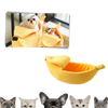 Curved Banana Like Pet Bed With Cozy Cotton Cave Design For Cats And Small Dogs