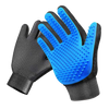 Pet Grooming Glove Pair for Hair Removal and Soothing Massage