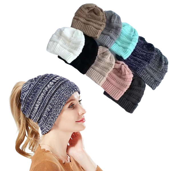 Ponytail Beanie With Ear Coverage For Messy Buns And All Day Comfort