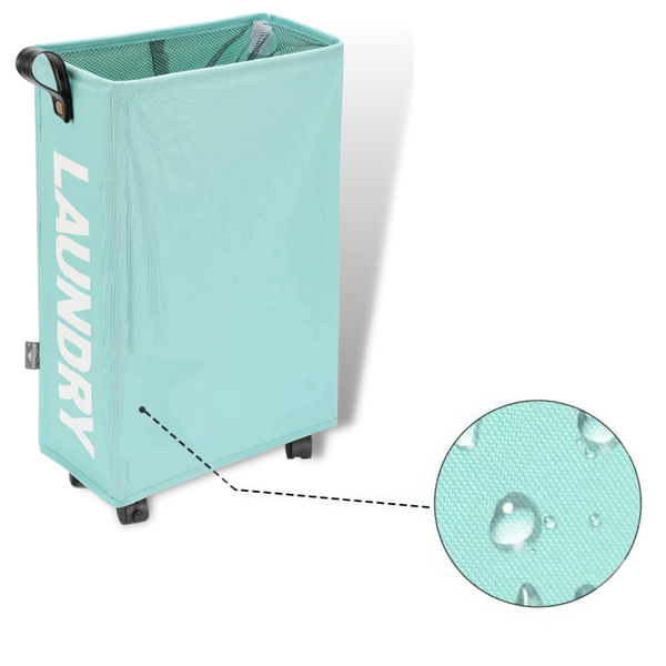 Foldable Laundry Basket With Wheels For Easy Transport And Space Saving