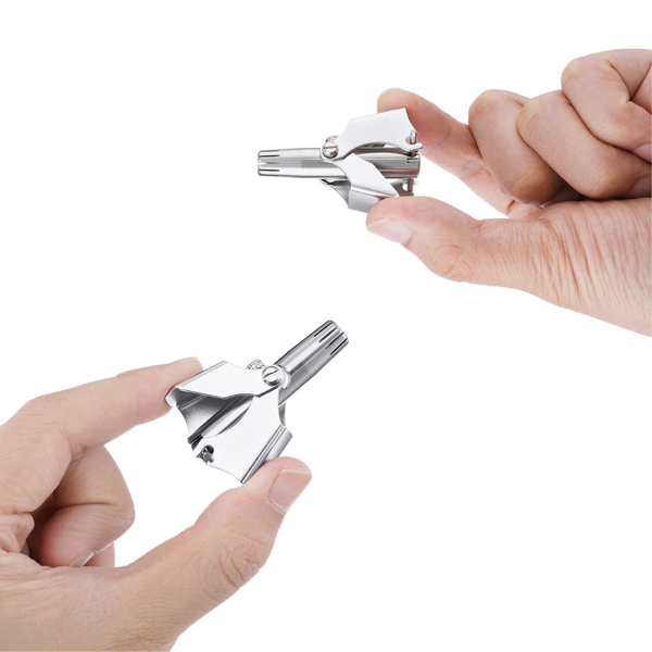 Manual Nose And Ear Hair Trimmer Painless Stainless Steel Portable