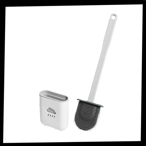 Premium Silicone Toilet Brush With Flat Head For Deep Cleaning