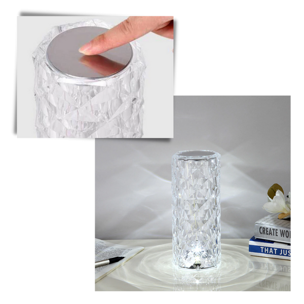 Crystal Table Lamp With Ambient Glow Elevating Room Ambiance