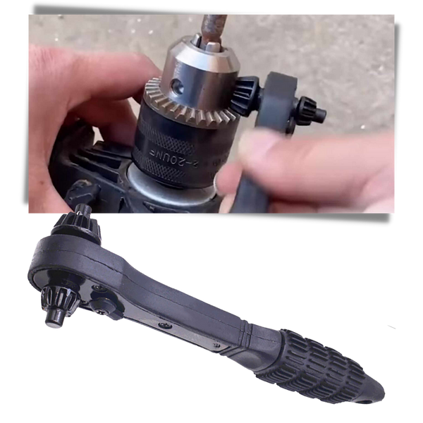 Ratcheting Drill Chuck Key For Easy Comfortable Bit Changes