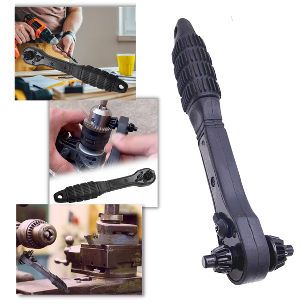Ratcheting Drill Chuck Key For Easy Comfortable Bit Changes