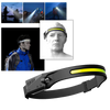 Rechargeable LED Headlamp With 350 Lumen Dual Beam For Nighttime Activities