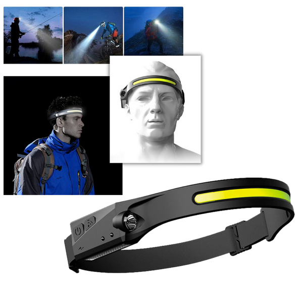 Rechargeable LED Headlamp With 350 Lumen Dual Beam For Nighttime Activities