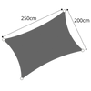 Weatherproof Rectangular Sun Shade Sail With Wide Coverage