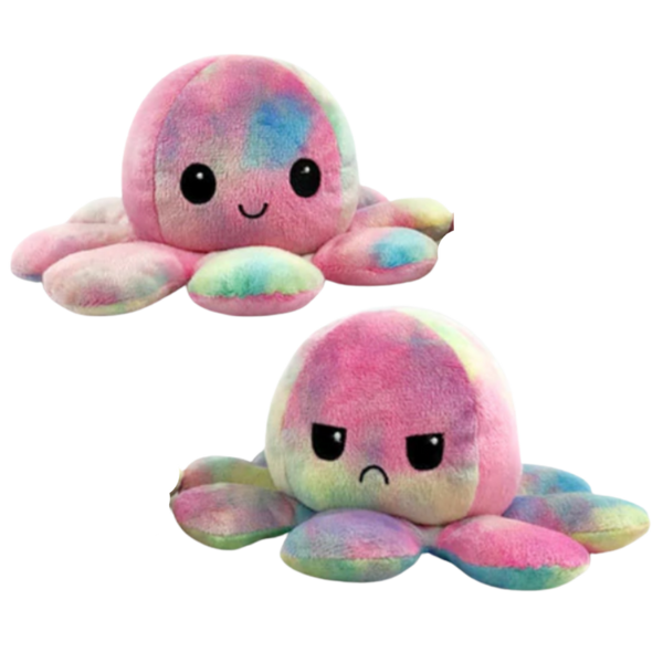 Two Sided Mini Octopus Plush Toy For Mood Expression