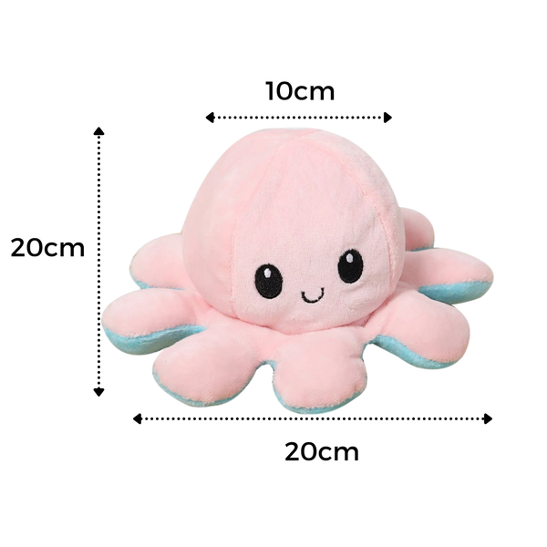 Two Sided Mini Octopus Plush Toy For Mood Expression