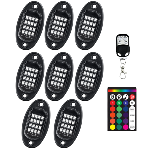 8-Pack RGB Vehicle Lights With App Control And Waterproof Durability