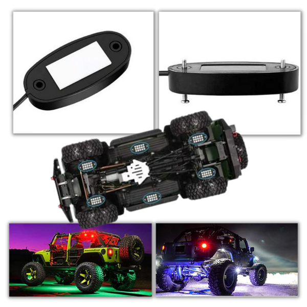 8-Pack RGB Vehicle Lights With App Control And Waterproof Durability