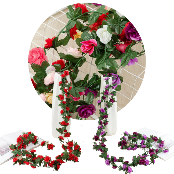 Low Maintenance Silk Rose Garland For Elegant Home Décor