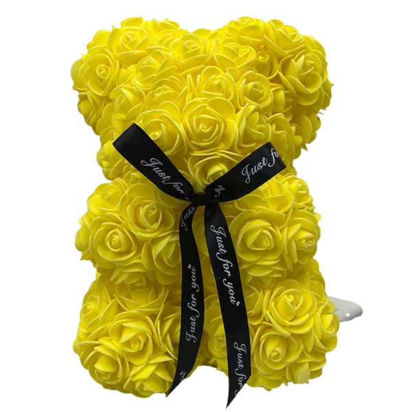Rose Teddy Bear With Velvet Roses For A Romantic Gift Set