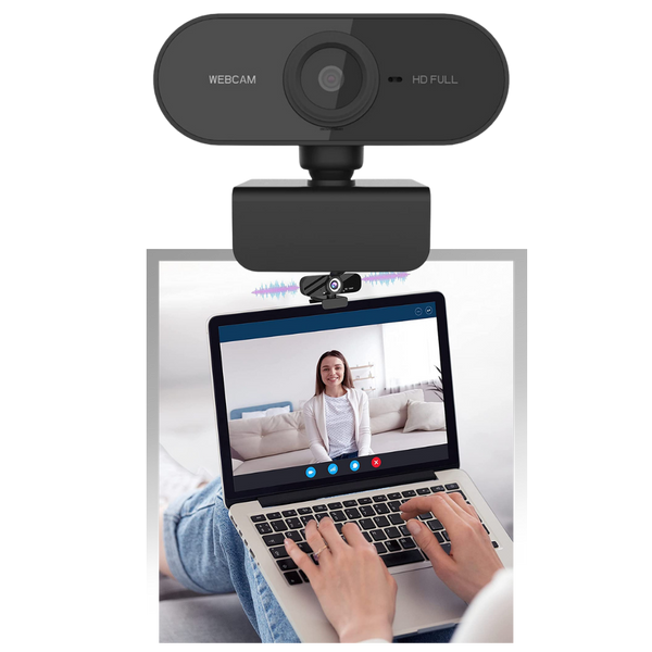 Rotating Full HD USB Webcam With Built In Microphone For Clear Video Calls