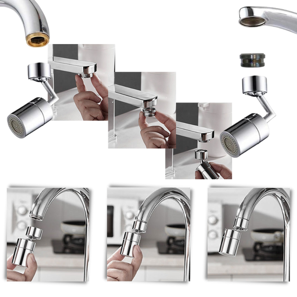 360 Degree Swivel Faucet Nozzle For Anti Splash And Water Saving