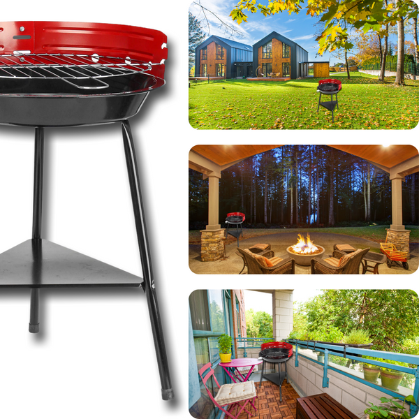 Portable Round Charcoal Grill For Easy Outdoor Barbecue