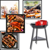 Portable Round Charcoal Grill For Easy Outdoor Barbecue