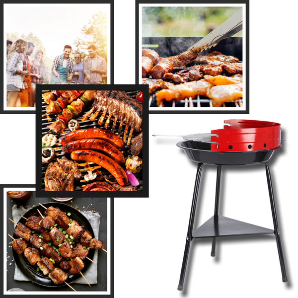 Portable Round Charcoal Grill For Easy Outdoor Barbecue