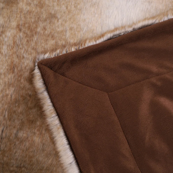 Luxury Mink Faux Fur Throw Blanket Soft Warm Cozy Living Room Decor