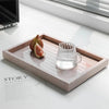 Elegant Dusty Pink Rose Marble Serving Tray Home Decor